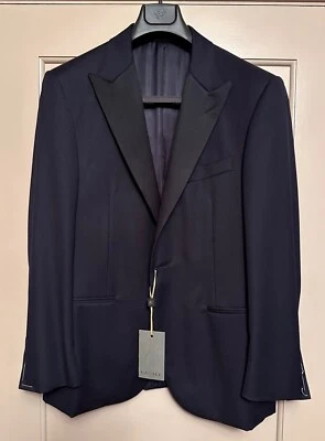 Chaqueta de cena Canali de lana con 1 botón para hombre nueva con etiquetas en azul marino IT-54S Italia $1695 Foto 1 de 4