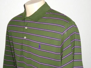 Camisa polo de golf verde a rayas Ralph Lauren para hombre XL - Imagen 1 de 5