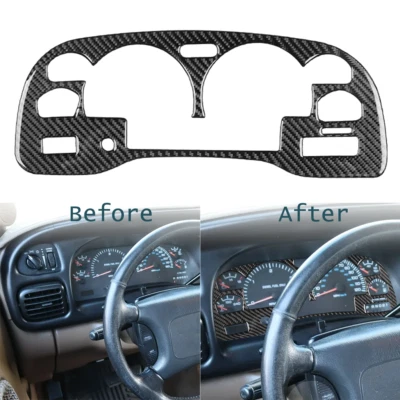 Real Carbon Fiber Speedometer Panel Frame Cover Trim For Dodge Ram 1998-2002 - Image 1 of 4