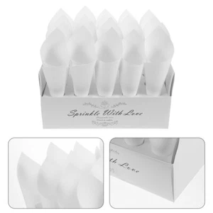 Wedding Confetti Tray Party Cone Flower Bouquet Cones with Holder - Picture 1 of 12