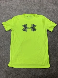 Herren T-Shirt UNDER ARMOUR Neon Grün Loose Fit Heat Gear S/S YXL - Bild 1 von 5