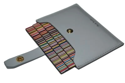 Portefeuille En Cuir À Rayures Multicolores Paul Smith Pour Hommes BNIB - Photo 1/4