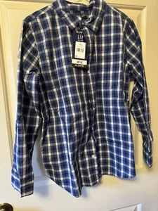 Gap Kinder Karohemd Jungen Gr. XL (14/16) dunkelblau Langarm Knopfleiste Neu mit Etikett * - Bild 1 von 3
