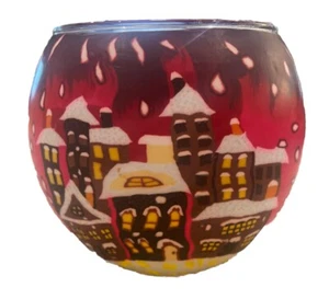 Goldbach Geschenkartikel Christmas Glass Candle Holder Germany, NWOB - Picture 1 of 4