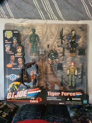 GI Joe Vs Cobra Tiger Force paquete de 5 2002 Jinx, tono de esfera, Stalker nuevo sellado Foto 1 de 4