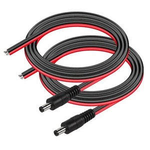 10x 14AWG DC Power Pigtail Cable 5.5mm x 2.1mm Male Repair LED Strip Lihgt CCTV - Picture 1 of 25