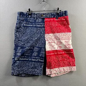 Loudmouth pantaloncino uomo 34 rosso bianco blu patriottico America Trump golf - Foto 1 di 12