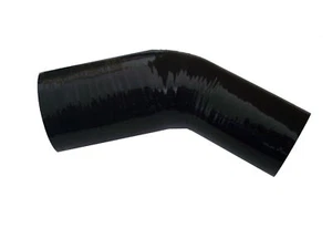 1PC Black Silicone Coupler Hose 45 Degree Elbow 4"102mm Intake/Turbo/Intercooler - Picture 1 of 4