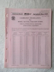 Amerikanische Bosch 100 Einspritzpumpe International Farmall Traktor Spezifikationen - Bild 1 von 8