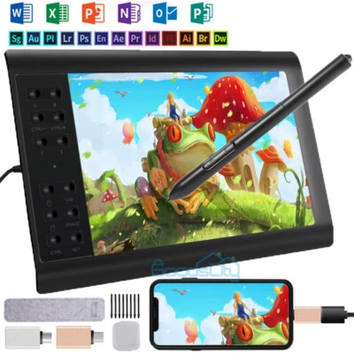 10x6inch Graphics Drawing Tablet with Battery-free Pen for Mac PC Smartphone - Image 1 of 4