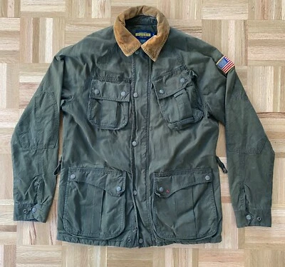 Chaqueta de lona de cera Rugby Ralph Lauren para hombre pequeña RRL Polo  Foto 1 de 4