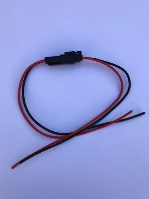 16 AWG 黑色组装 Deutsch 2 针防水连接器 12 英寸线黑色 E008 全新 — 第 1/4 张图片