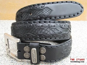 SENDRA BOOTS Cinturón Piel Serpiente Python Belt Cinturón Cuero Hecho a Mano España - Imagen 1 de 4