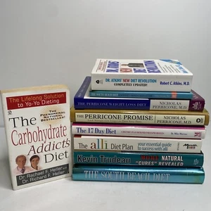 The Carbohydrate Addicts Diet Self Help Lot of 9 Book Alli Dr Atkins Weight Loss - Picture 1 of 24