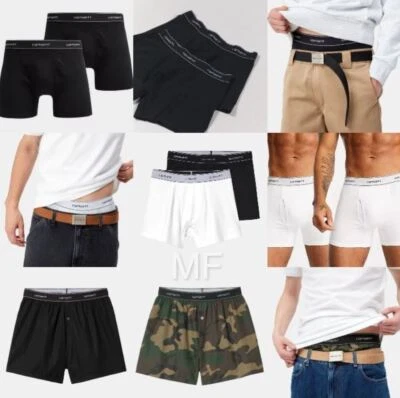 Paquete de 2 pantalones cortos boxer camuflados negros Carhartt baúles, ropa interior cómoda para hombre Foto 1 de 4