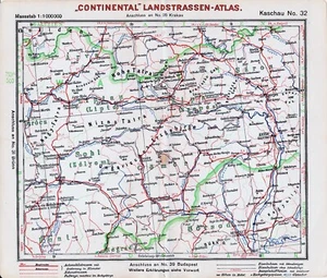 HU SK Tatra Košice 1925 orig. Autoatlas-Karte Prešov Miskolc Zvolen Lučenec Klin - Picture 1 of 1