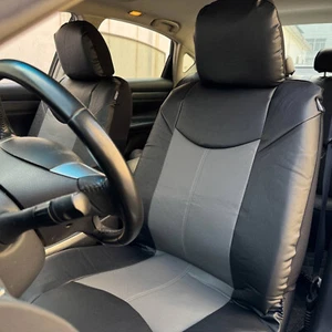 Funda de asiento delantero ultra suave gris cuero negro para BMW serie 2 - Imagen 1 de 5