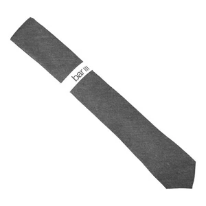 Cravatta uomo Bar III Dunbar tinta unita moderna slim 2 3/4" misto seta antracite 55€ - Foto 1 di 4