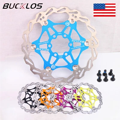 MTB Bike Floating Disc Rotor 160mm 180mm 203mm Brake Rotor + 6 Bolts fit Shimano - Image 1 of 4