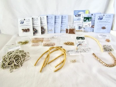 Cuentas de vidrio para hacer joyas - 8 cuerdas y 21 paquetes de cuentas y suministros Foto 1 de 4