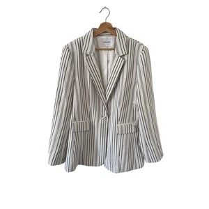 Frame White and Blue Striped Blazer - Picture 1 of 4