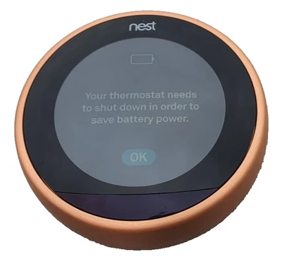 Nest 3rd Gen Thermostat (copper ring) with Hub & Stand - Image 1 of 4