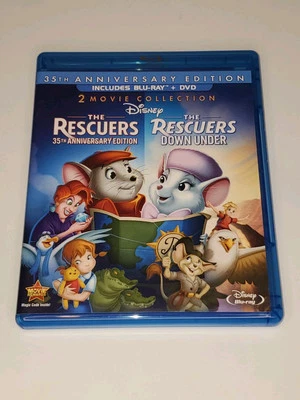Disneys RESCUERS & RESCUERS DOWN UNDER 35 Anniversary Edition Blu-Ray 3-Disc DVD - Image 1 of 4