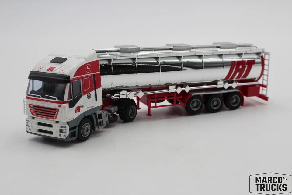 AWM Iveco Stralis tank semi-trailer truck "IAT" Denmark 1:87 /AW3182 - Image 1 of 1