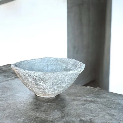 Cuenco decorativo de papel maché hecho a mano | Arte rústico texturizado | Foto 1 de 4