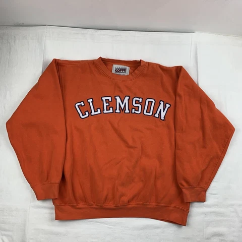 Vintage Clemson Tigers Sweatshirt Adult Large Orange College Sports Y2K Crewneck Cover