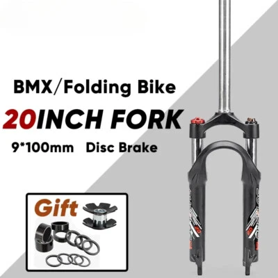 20 in Folding Bike Suspension Oil Spring Fork Travel 50mm Disc Brake Bike Parts - Image 1 of 4