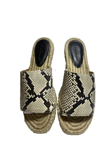 Coach Claudia Snakeskin Sliders Womens 10B Espadrilles Summer Beachy Casual - Picture 1 of 5