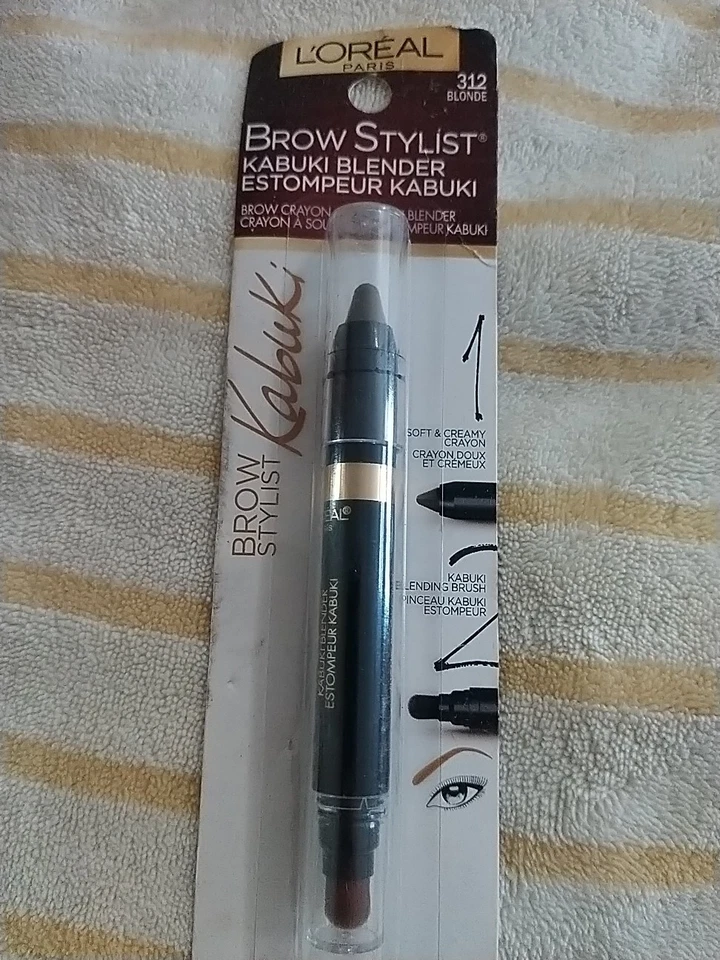 L'Oreal Paris Brow Stylist Kabuki Blender Brow Crayon, Blonde 312, 0.05 oz B11 - Image 1 of 1