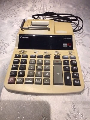 Canon P200-DH iii Office Calculator Adding Machine 2-Color Powered **TESTED** - Image 1 of 4