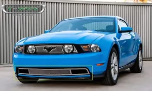 Mustang GT 2010-2012 Upper Class Series Mesh Bumper Grille, Polished - Picture 1 of 3