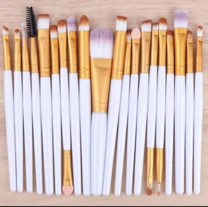 Gowind7 Makeup Eye Brush Set 20 pieces - White / Gold - Picture 1 of 3