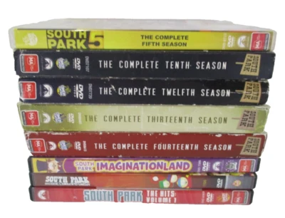 Paquete South Park Temporadas 5-10-12-13-14 + 3 DVD adicionales MA15+ PAL R4 Paramount Foto 1 de 4