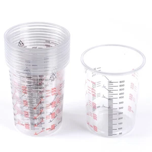 Calibrated Plastic Paint Mixing Cups/Pots 600cc MHP (FAST DISPATCH) y~*e - Picture 1 of 10