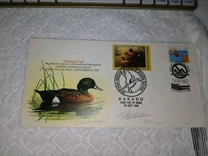 AUSTRALIA-(1990)-KAKADU NATIONAL PARK-WILDLIFE-FDI #222-SIGNED BY DIM HAUTMAN - Picture 1 of 2