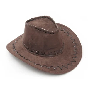 Cowboy Hat Stylish Cowboy Hat Dark Brown Cowboy Hat Kids Girl Children - Picture 1 of 2