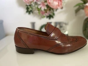 Vintage Playboy Brown Leather Loafer Oxford Mens Size 12 Right Foot Only Amputee - Picture 1 of 12