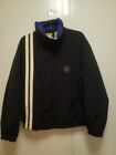 Vintage Nautica Competition Windbreaker Lined Jacket Mens M Black 90S Striped