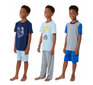 Eddie Bauer Kids Comfy 6 pc Pajama Set Blue Boy's Sz XS(5/6) or M(10/1) NWT - Picture 1 of 3