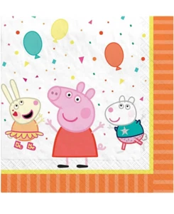 Peppa Pig Confetti Nick Jr Cartoon Kids Birthday Party Paper Luncheon Napkins - Picture 1 of 3