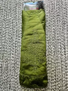 The Christmas Shoppe Round Green Tree Skirt Embroidered Christmas Tree 50" NWT - Picture 1 of 6
