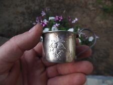 Antique Sterling Silver Webster #22541 Baby Cup Fruit Motif Minor Dings
