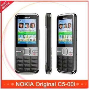 Nokia C5-00i Original 5MP Bar Style 3G WCDMA Dual Camera Bluetooth Long Phone - Picture 1 of 11