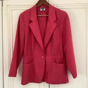 JAQUES VERT: Rose/Pink Elasticated Waist Summer Jacket. - Size 14. - Picture 1 of 4
