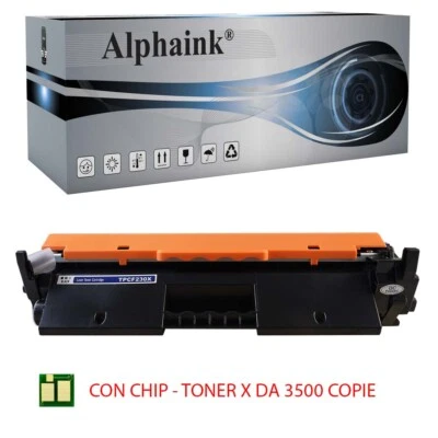 ALPHAINK Toner nero CF230 X compatibile CON CHIP per HP Laserjet PRO M203dw M227fd M227f