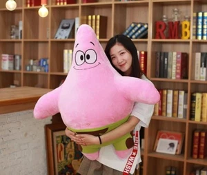 100cm Patrick Star SpongeBob Pink Starfish Soft Plush Doll Kid Adult Stuffed Toy - Picture 1 of 4
